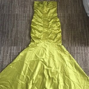 Olive green formal dress